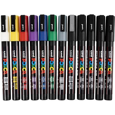 Posca Marker No Pc M Line Mm Assorted Colours Pc Pack