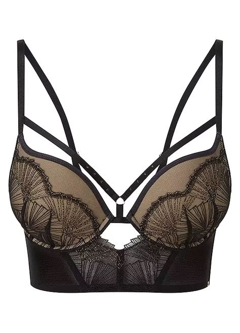 Vip Captivate Longline Padded Underwired Plunge Bra By Gossard