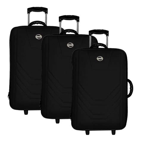 Malas De Viagem Tecido - Conjunto 3 malas de viagem grande média e pequena tecido promoção ...