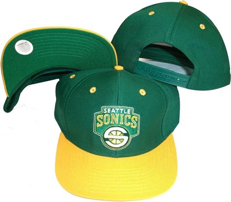 Amazon.com : vintage retro NBA seattle super sonics green yellow ...