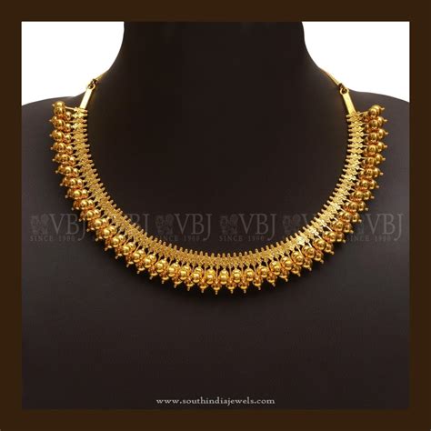 Simple Gold Necklace Designs South India Jewels