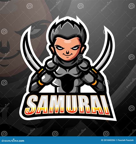 Conception D Un Logo Samourai Esport De Mascotte Illustration De