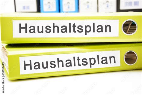 Haushaltsplan Stock Foto Adobe Stock