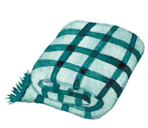 cozy checkered blanket. simple watercolor drawing, clipart. 49206996 Vector Art at Vecteezy