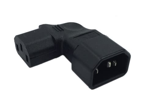 Buy CERRXIAN Right Angle IEC 320 C14 3 Pin Male To C13 Female PDU PSU