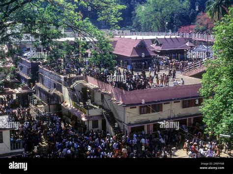 View of the Lord Ayyappan temple in Sabarimala, kerala, South India ...