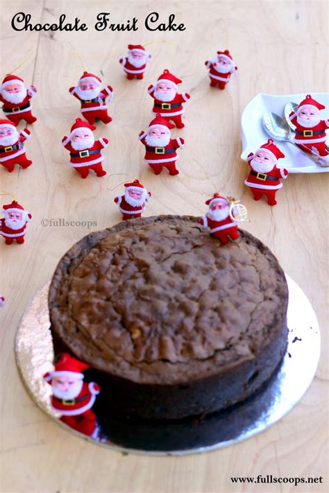 Chocolate Fruit Cake | Chocolate Christmas Cake Recipe ~ Full Scoops ...