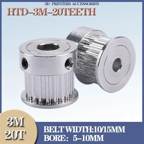 Htd 3m 20teeth Timing Pulley 3m Bore 5 6 35 7 8 10mm Belt Width 10mm