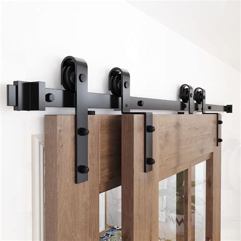 ZEKOO 6FT Single Track Bypass Barn Door Hardware Kit Philippines | Ubuy