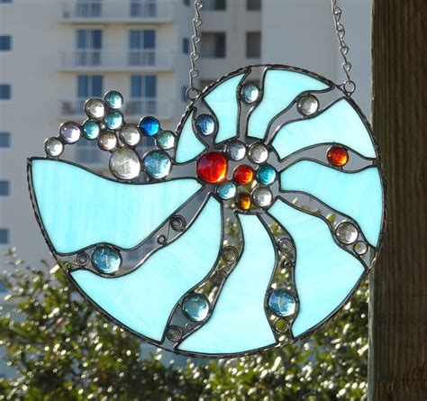 Custom Nautilus Shell Stained Glass By Lightforge Creations