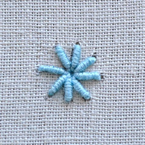 bullion stitch flower embroidery tutorial