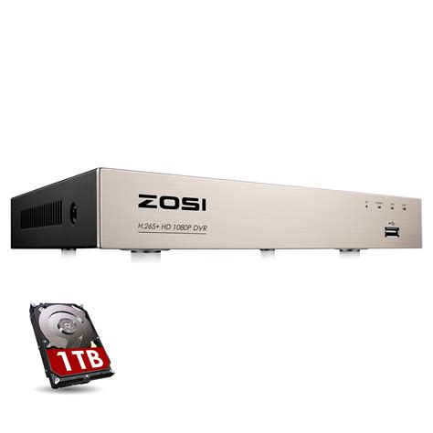 ZOSI 8CH 1080P Surveillance DVR Video recorders with 1TB Hard Drive Supports 4-in-1 HD-TVI CVI ...