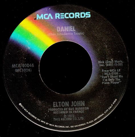 Elton John – Daniel (1973, Vinyl) - Discogs