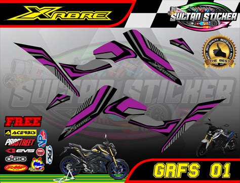 Stiker Variasi Streaping Decal List Motor YAMAHA XABRE Grafis 01