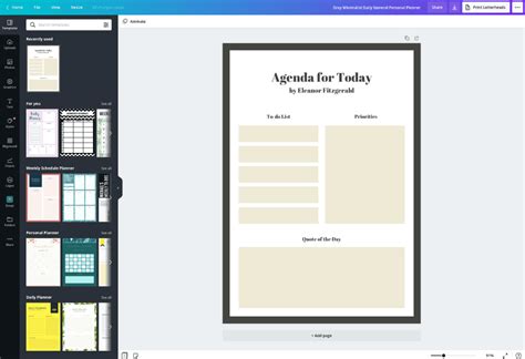 Crea Tu Propia Agenda Personal Online Gratis Con Canva