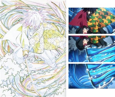 Giyuu water breathing keyframe and final in 2024 | Storyboard ...