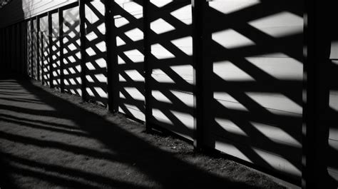 Premium AI Image | A photo of a fence with angular shadows midday sun ...