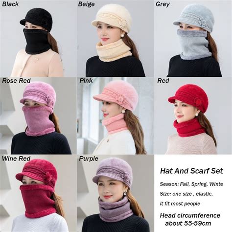 Beanie Riding Sets Scarves Snow Ski Cap Beanies Hats Hat Scarf Set