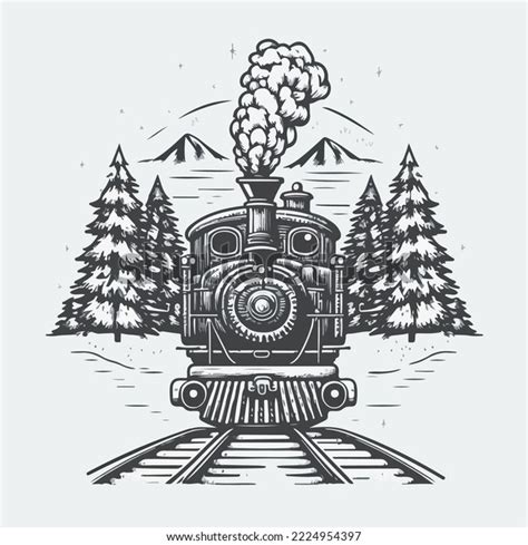 Train Locomotive Vector Illustration Logo Icon Stock Vector (Royalty ...