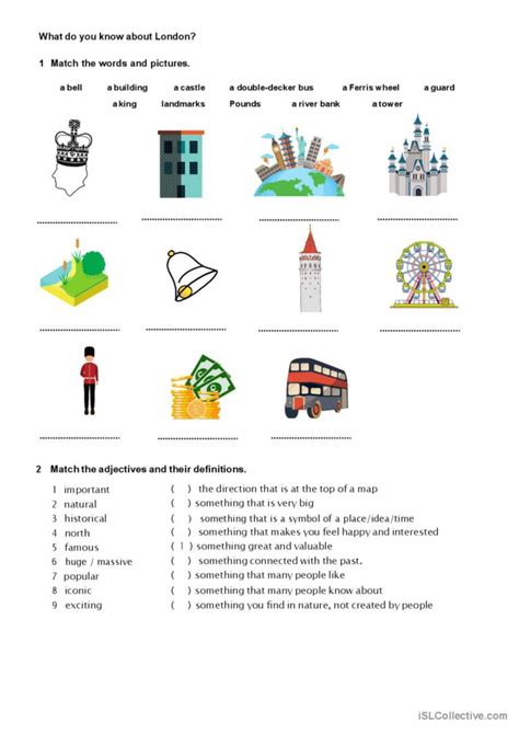 What Do You Know About London Picti English Esl Worksheets Pdf Doc