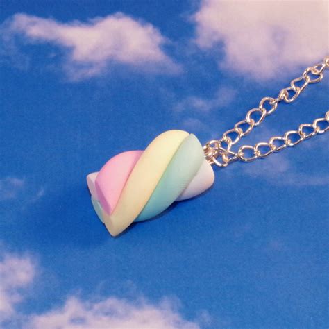 Flump Marshmallow Necklace Sweet Pastel Marshmallow - Etsy