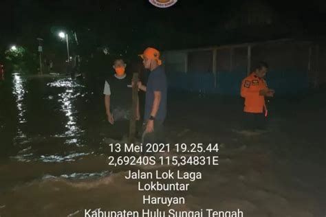 Sungai Satui Dan Haruyan Meluap Kabupaten Di Kalsel Dilanda Banjir