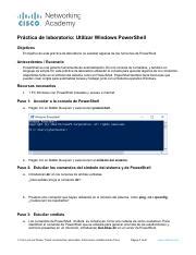 2 2 1 11 Lab Using Windows PowerShell pdf Práctica de laboratorio