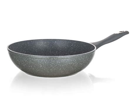 PATELNIA WOK GŁĘBOKA GRANITE 28 cm SZARA BANQUET 12594513952 Allegro pl