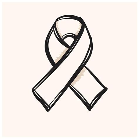 Cancer Ribbon Outline Vector