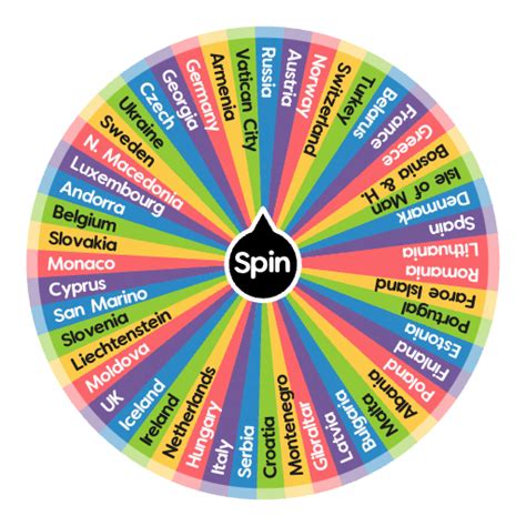 All European Countries Spin The Wheel App