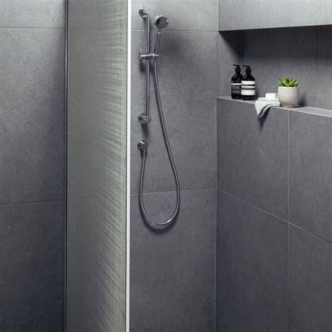 Eauzone Framed Wet Room Panel With Mesh Glass Wet Room Panels