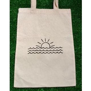 Ecobag Mar E Sol Aesthetic Artesanal Shopee Brasil