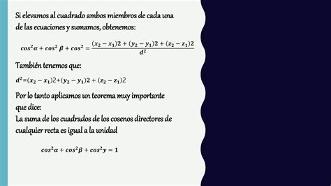 Cosenos Directores De Una Recta En El Espacio PPT Descarga Gratuita