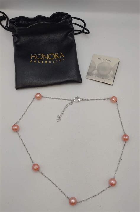 Freshwater Honora Pearl Stainless Steel Station Neckl Gem