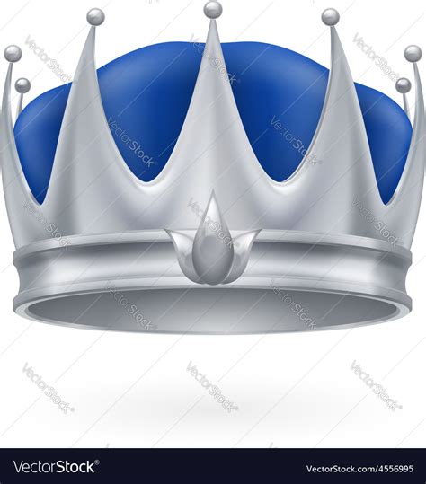 Silver crown Royalty Free Vector Image - VectorStock