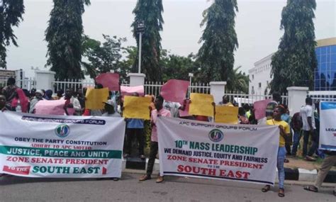 Just In Protesters Storm Apc Secretariat Demand South East Senate