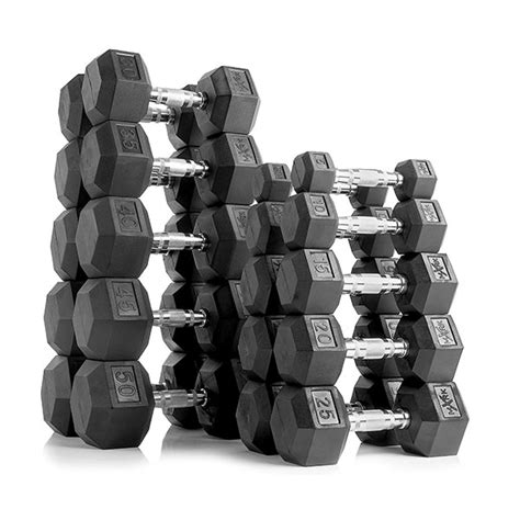 Legion Rubber Hex Dumbbells 5-50 lb. Set | The Ultimate in Fitness