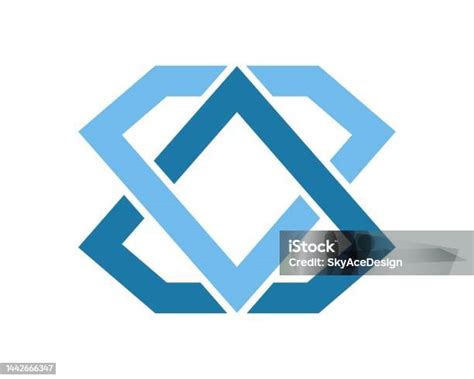 Two Diamond Shape Blue Color Stock Illustration - Download Image Now ...