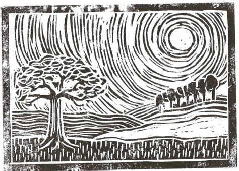 Linocut Landscape Incredible Wetcanvas Linocut Printmaking