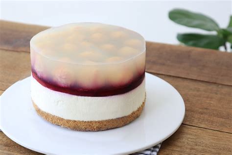 No Bake No Gelatins Lychee Cheesecake Bakewithlove