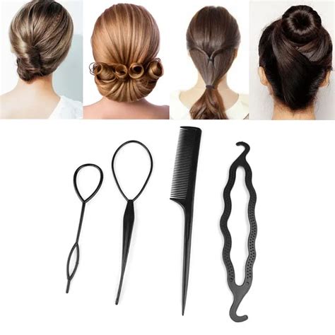 New Pcs Hair Twist Styling Clip Stick Bun Maker Braid Tool Comb Hair