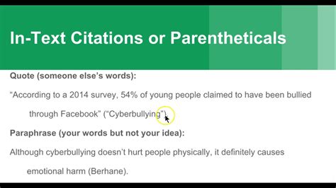 How To Cite Sources In A Presentation Or Paper Youtube