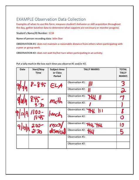 Data Collection For Special Education Templates Easy Your Therapy