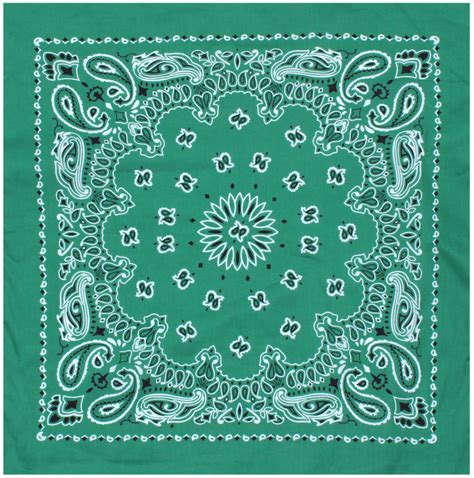 Мятно-зеленая бандана с черно-белым орнаментом Rothco Trainmen Bandana ...