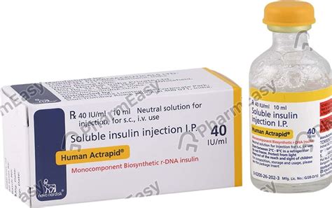 Human Actrapid 40 Iuml Solution For Injection 10 Uses Side Effects