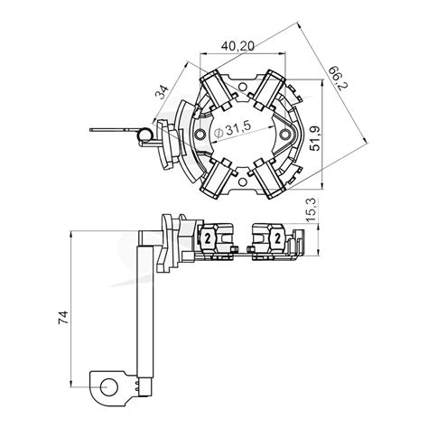 Pe V Porta Escova Da Partida Bosch Vw Fiat Ford Audi V Autocar