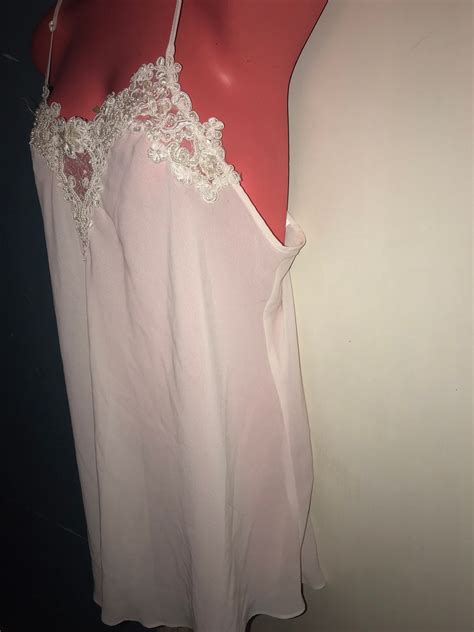 Vintage White Victoria S Secret Nightie White Sheer Pearls And Lace