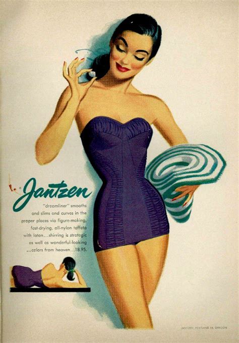 1950s Jantzen Dreamliner Vintage Swimsuits Vintage Swimwear Swimwear Fashion