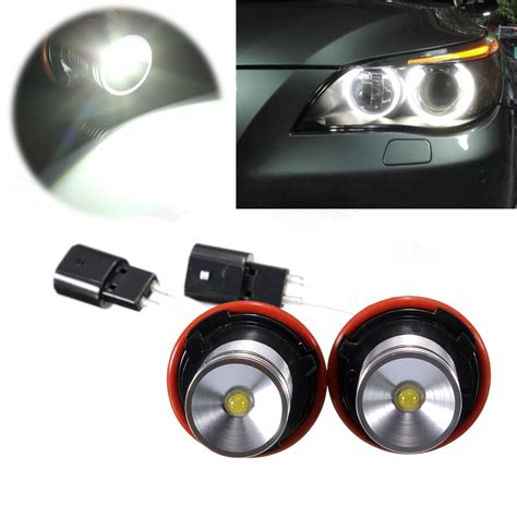 Led White Angel Eye Halo Light Bulb W For Bmw E E E E E X