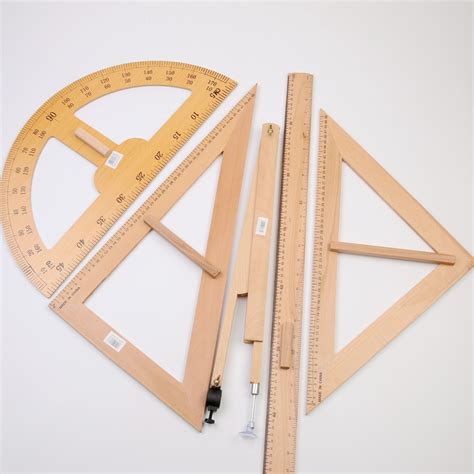 Купить Деревянный набор линеек для школьной доски, 5 предметов ...